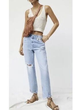 Citizens of Humanity Marlee relaxed boyfriend embroidered jeans sz 26